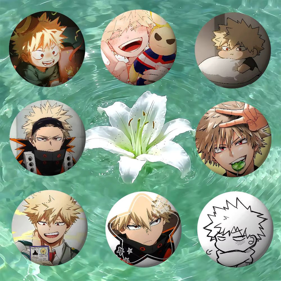 Kayou Brosche, Emaille, Rund, K-katsuki BakugouS Kawaii - Bild 3