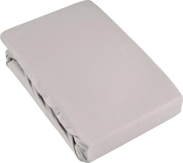 Modern Living Spannbetttuch Basic aus Jersey in Grau, B/T: 90 x 200 cm - Bild 1