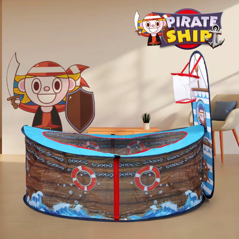 RonHam Kinderspielzelt Piratenschiff Design, buntes und faltbares Spielhaus für Jungen und Mädchen - Bild 2