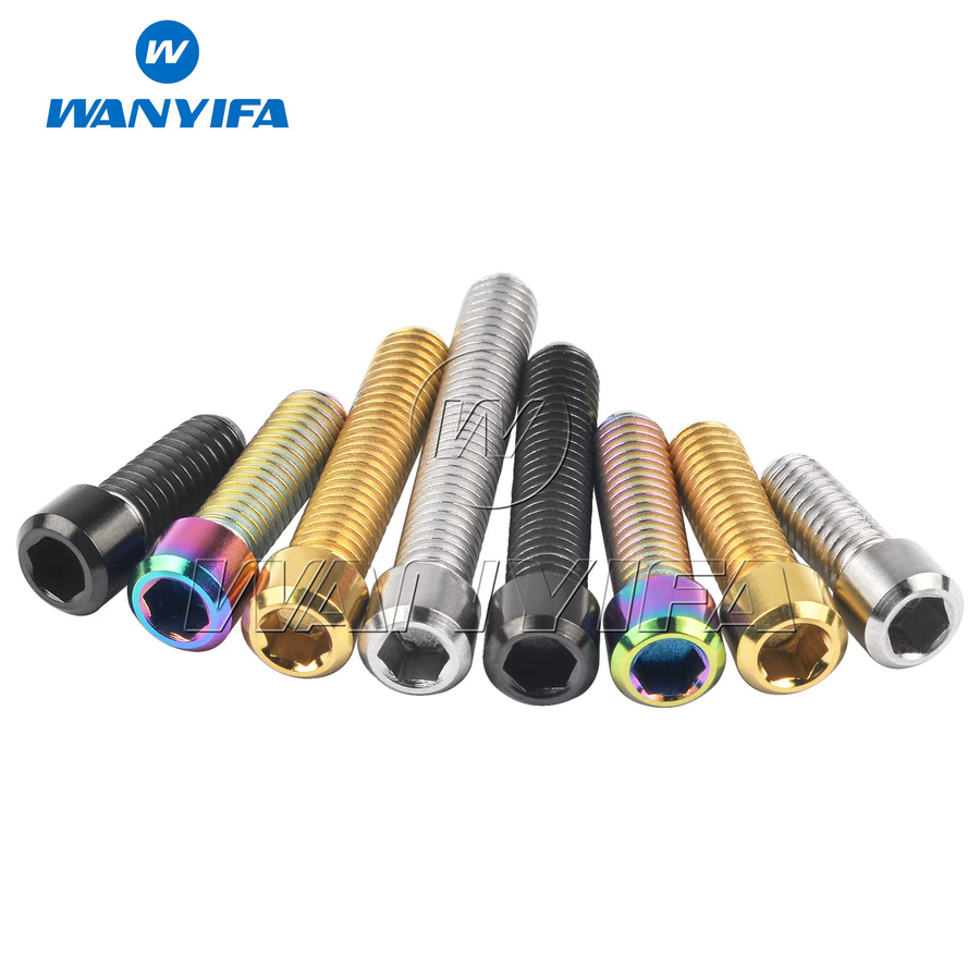 Wanyifa Titan Inbusschlüssel Kopfschrauben für Fahrrad-Daumenschalthebel, M4 x 10 mm bis 25 mm, Blau - Bild 2
