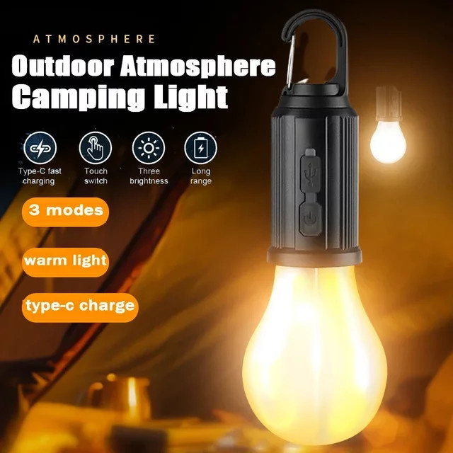 XIWANGFIRE Tragbare LED Camping Laterne mit USB-Ladefunktion und Haken für Outdoor, Angeln und Notfälle - Bild 1