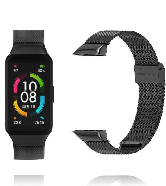 Uhrenarmband Edelstahl, Silber, Unisex, für Huawei Band 6 7 - Bild 1