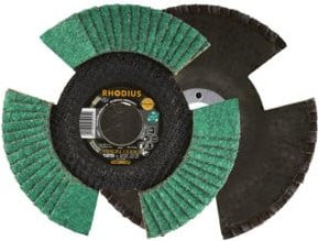 RHODIUS TOPline VISION COOL Fächerschleifscheibe K40 Durchmesser: 125 mm, Bohrung: 22,23 mm - Bild 1