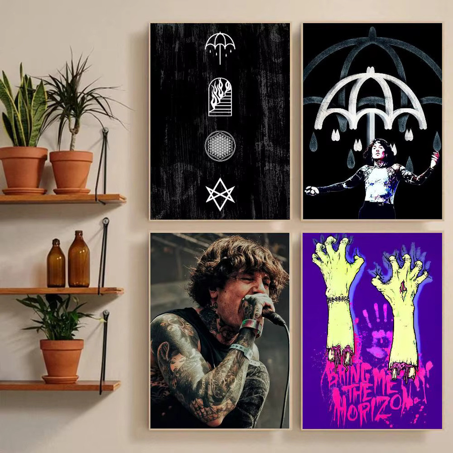 Wasserfester Wandaufkleber Bring Me The Horizon Rock Band Poster in Multicolour für deine Wohnzimmer und Schlafzimmer Dekoration - Bild 2