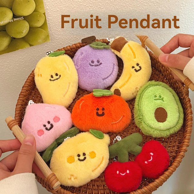 Anhänger Frucht Plüsch, yellow, Unisex - Bild 1