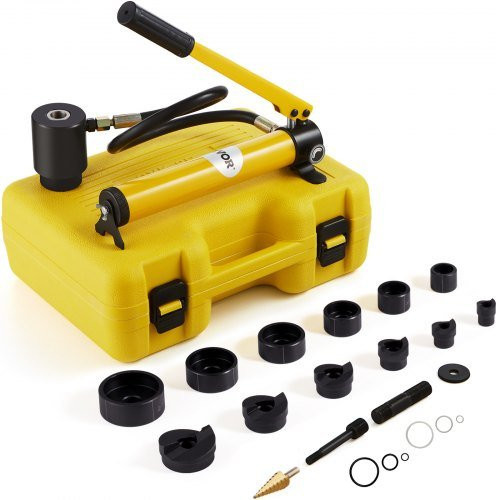 VEVOR Hydraulisches Lochstanzer-Set 10t mit Handpumpe und 6 Stanzformen für Metall und Kunststoff, Durchmesser: 12,7 mm, 19,05 mm, 25,4 mm, 31,75 mm, 38,1 mm, 50,8 mm - Bild 1