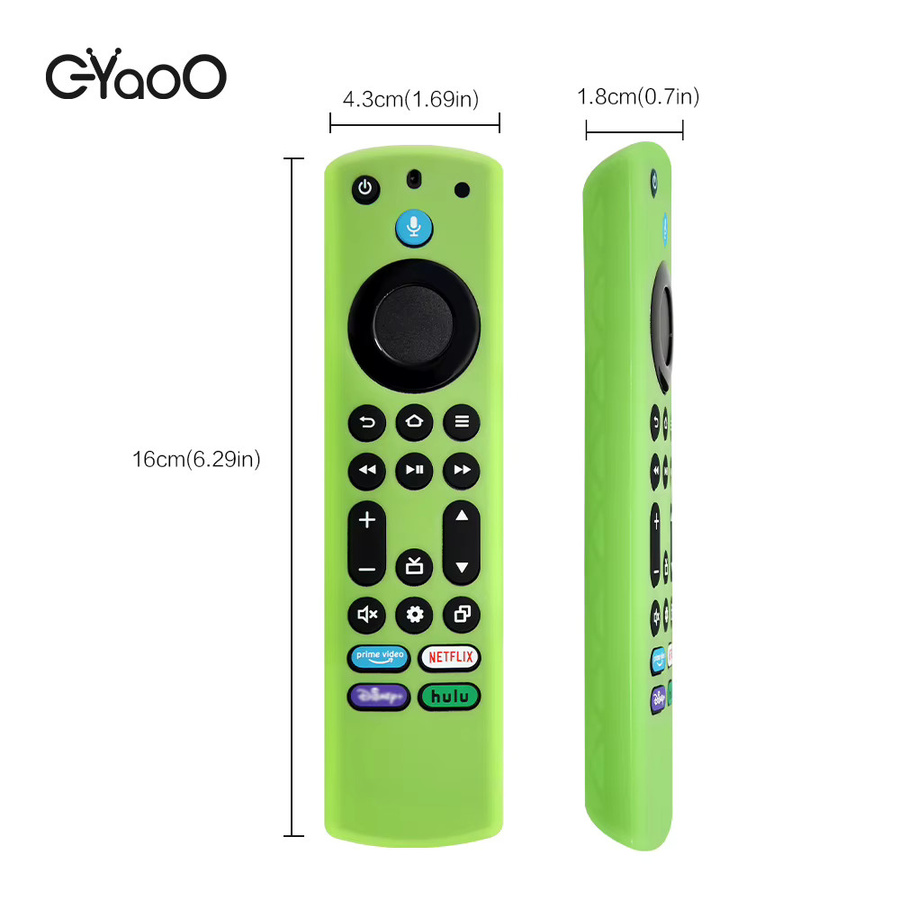 EYAOO Silikon-Fernbedienungsabdeckung für Fire TV Stick 4K Max 2. Generation und Fire TV Omni Series in Grün mit Schlüsselband und Leuchtfunktion im Dunkeln - Bild 5