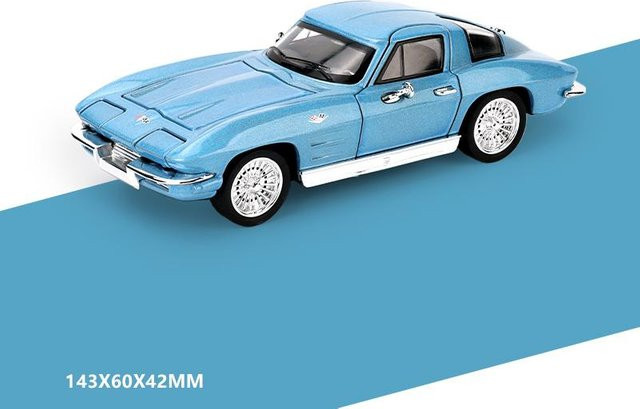 Linyi toy car Chevrolet Corvette C2 Supercar Modellauto, 1:32, Metall, Blau, ab 14 Jahren - Bild 1
