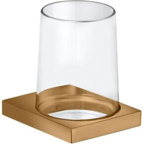 Keuco Glashalter Edition 11 m mit Echtglas in Bronze gebürstet und transparentem Glas - Bild 1