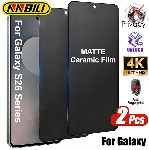 NNBILI 2 Stück Matte Keramik-Displayschutzfolien für Samsung Galaxy S22 S23 S24 S25 S26 Plus Edge Ultra kompatibel, Transparent - Bild 1