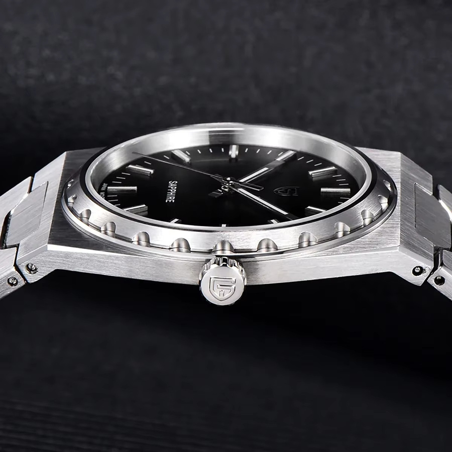 PAGANI DESIGN Armbanduhr, Quarz, Edelstahl, 37 mm, Herren, Schwarz - Bild 2