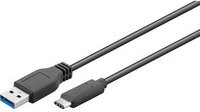 Goobay USB-C auf USB-A Kabel SuperSpeed USB 3.2 Gen 1 Schwarz, 2 m - Bild 1