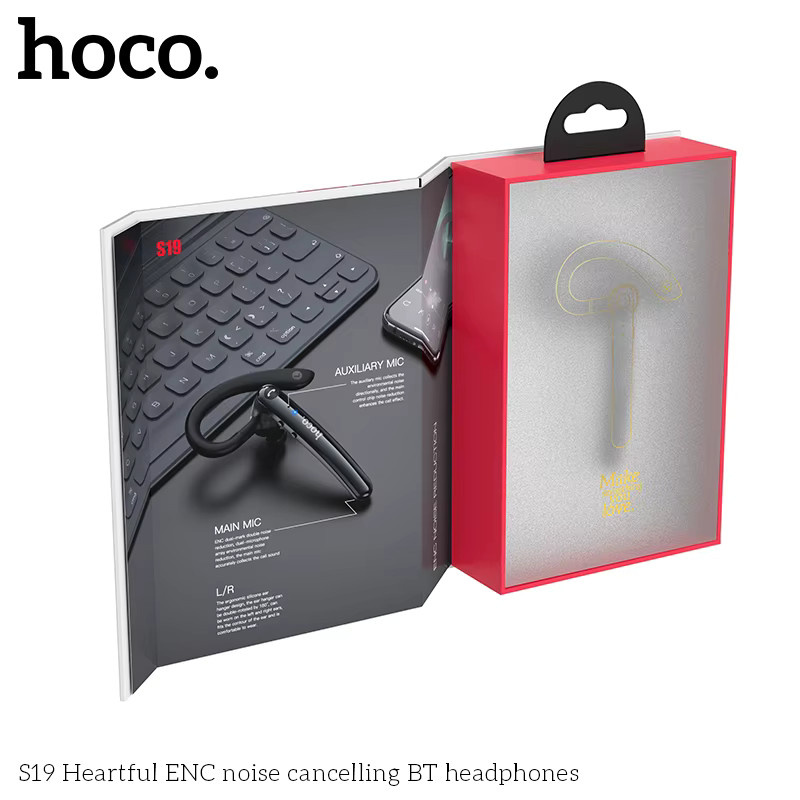 Hoco S19 Kabelloser In-Ear Kopfhörer mit Bluetooth 5.0, ENC Geräuschunterdrückung und Dual-Mikrofon, Schwarz - Bild 3