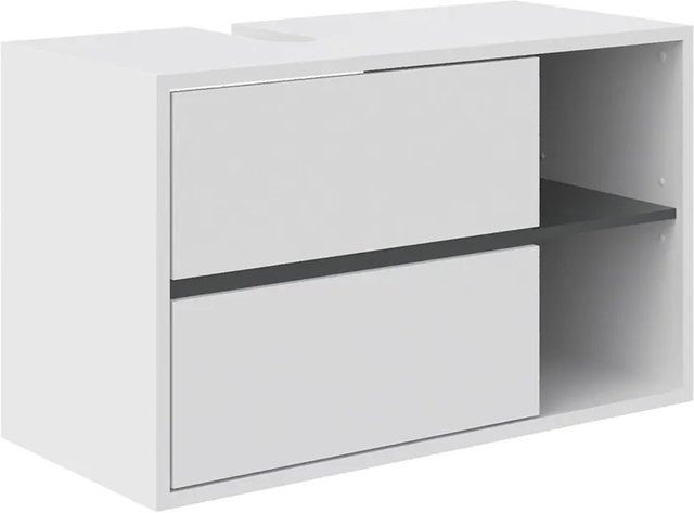 Vicco Wachtischunterschrank Viola Weiß hängender Badschrank aus Holz B/H/T: 100 x 60 x 46 cm - Bild 2