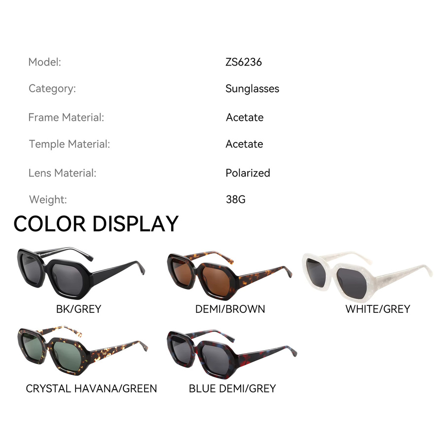 ZENOTTIC Sonnenbrille Butterfly, Acetat, Vollrand, Multicolor, Damen - Bild 2