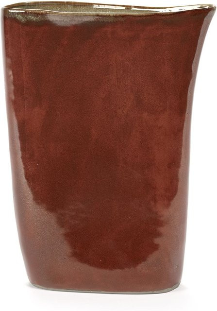 Serax Terres De Reve Vase in Rot für Schnittblumen mit organischem Design - Bild 1