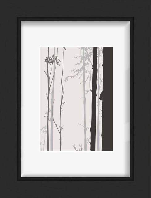 The Wall Bilderrahmen modern in Schwarz aus Holz, B/H: 10,5 x 15 cm - Bild 1