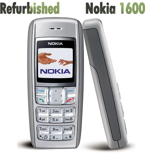 Generalüberholtes Nokia 1600 Mobiltelefon in Schwarz mit 1 SIM-Kartenslot - Bild 1