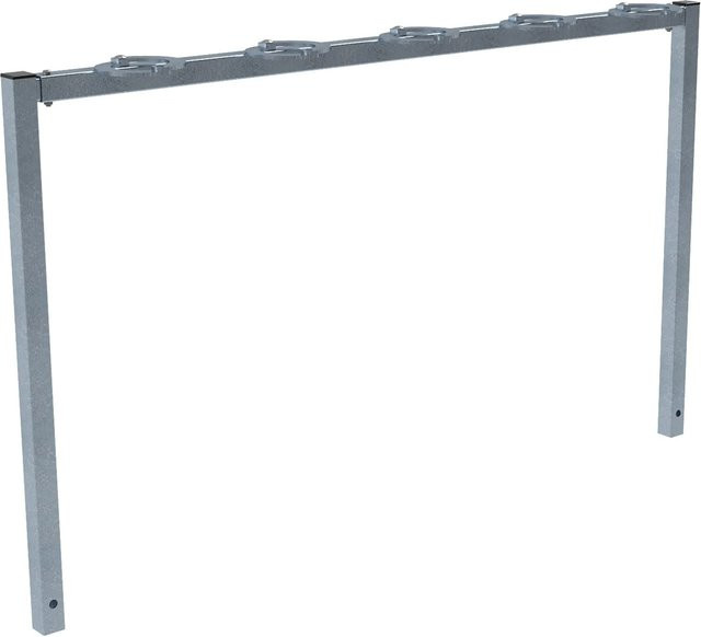 Schake Scooter Reihenparker zum Einbetonieren aus Stahl, Farbe Silber, Breite: 150 cm, Höhe: 65 cm - Bild 1