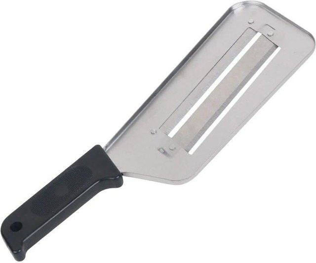 Gemüsehobel Mandoline mit Doppel-Klinge aus Edelstahl und Fischschuppenreiniger in Schwarz - Bild 1