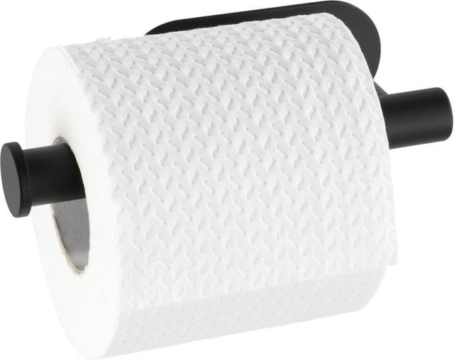 Wenko Turbo-Loc Toilettenpapierhalter Orea Black Matt aus Edelstahl in Schwarz, B/H/T: 16 x 4,5 x 7 cm - Bild 1