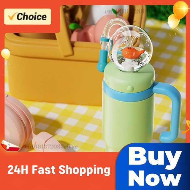 ATUOTIN Edelstahl Tumbler Wal-Design in Multicolour, 24oz Trinkbecher für Kinder, Jugendliche und Erwachsene - Bild 1