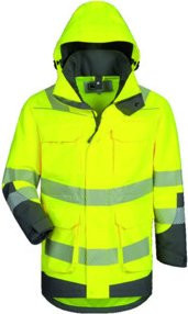 Elysee Warnschutzparka Arwid Gelb/Grau Größe L nach EN ISO 20471 Klasse 3 - Bild 1