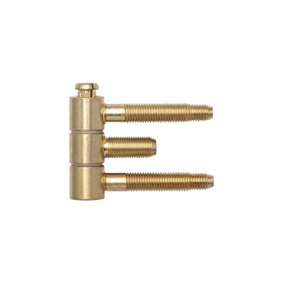 SFS Stahlzargenband Türband 3-teilig Einbohrband aus Stahl in Gold/Vermessingt, Maße: 16 x 46,7 mm - Bild 2