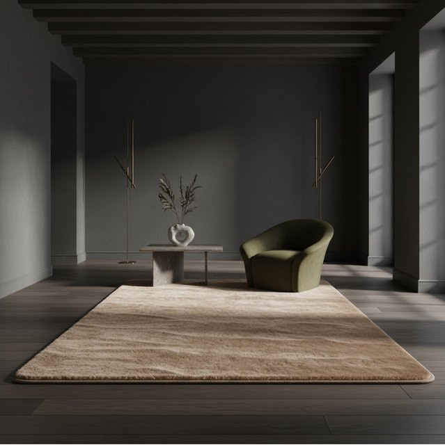 Waschbarer Kurzflor-Teppich ISAR von Kadima Design in Beige, einfarbig, B: 80 cm, L: 250 cm - Bild 1