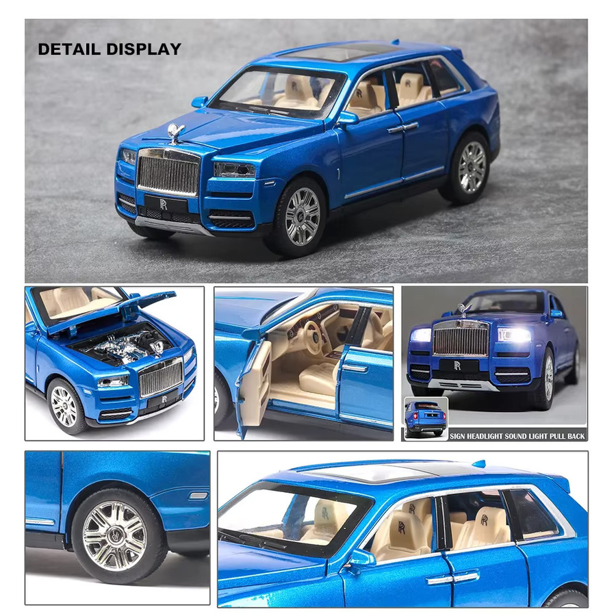 WELLY Cullinan SUV Spielzeugauto-Modell, 1:24, Metall, mit Rückziehfunktion, Sound-Licht-Effekten - Bild 3