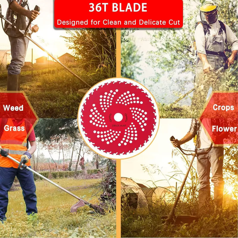 Allsome 2-teiliges Set Freischneiderklingen mit 36 Zähnen und Hartmetallspitze für Trimmer, kompatibel mit Husqvarna, Stihl und FSX - Bild 6