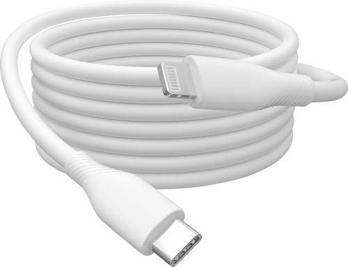 Digitus USB-C auf Lightning Kabel USB 2.0 in Weiß, 2,00 m, MFi zertifiziert und hochflexibel aus Silikon - Bild 1