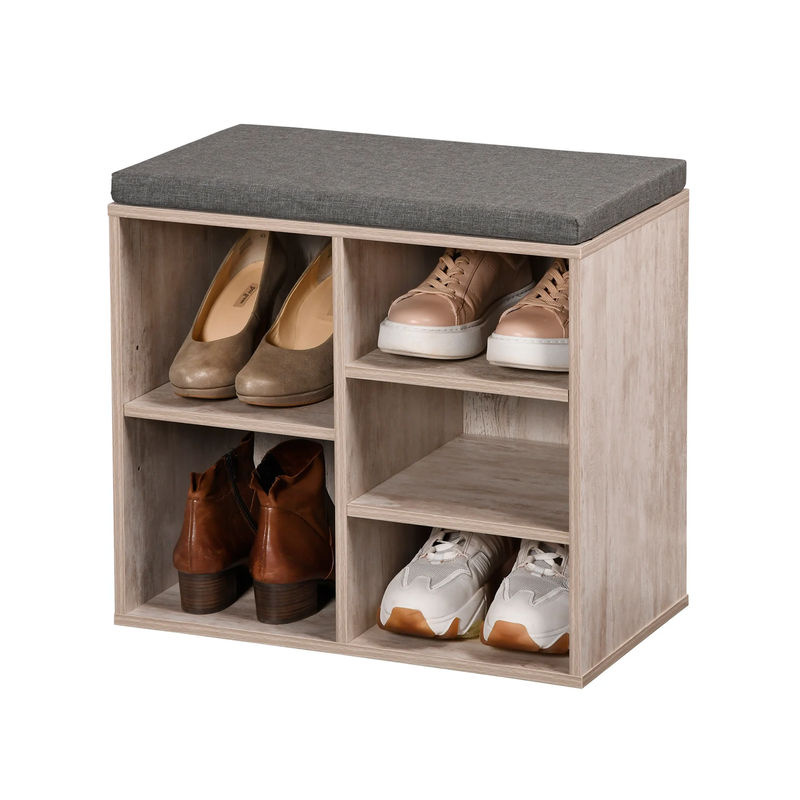 Kesper Schuhschrank mit Sitzkissen in Beige mit 5 Fächern - Bild 2
