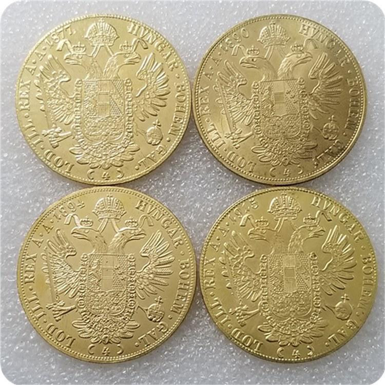 Set von 4 antiken österreichischen Messing-Handwerksstücken von Got Now in Gold und Kupfer - Bild 1