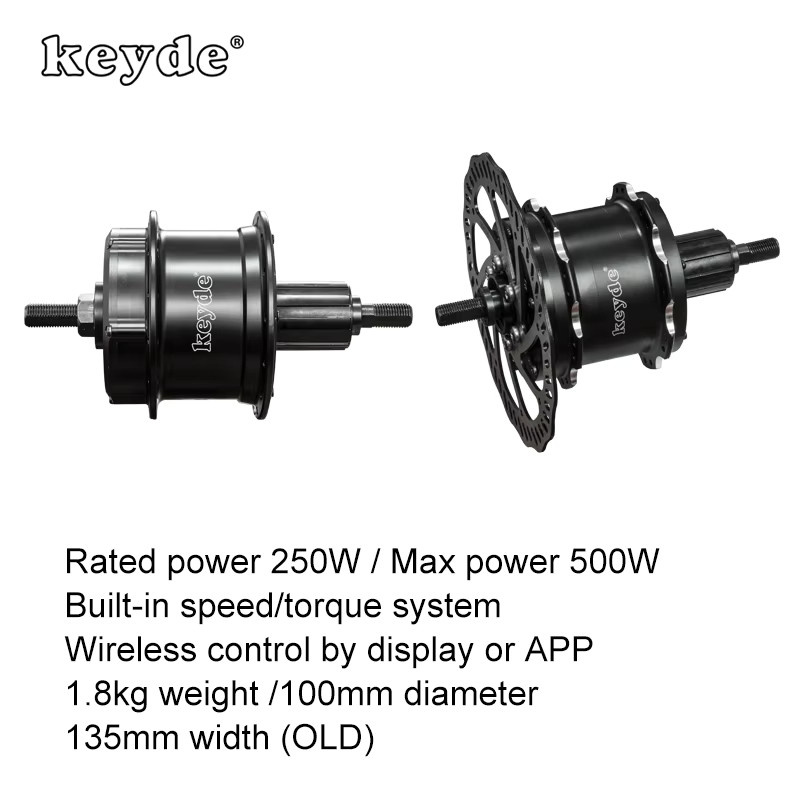Keyde P100 E-Bike-Umbausatz Hinterradnabenmotor-Kit mit Bluetooth-Steuerung und Drehmomentsystem in Schwarz - Bild 3