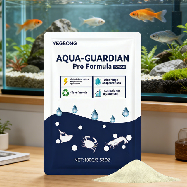 YEGBONG Wasserklärer-Pulver für Süßwasser-Aquarien und Fischteiche, 100g - Bild 1