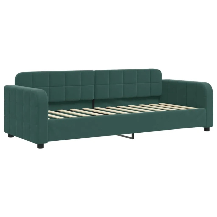 vidaXL Tagesbett aus Samt in Dunkelgrün B/T/H: 80 x 200 x 71 cm - Bild 2
