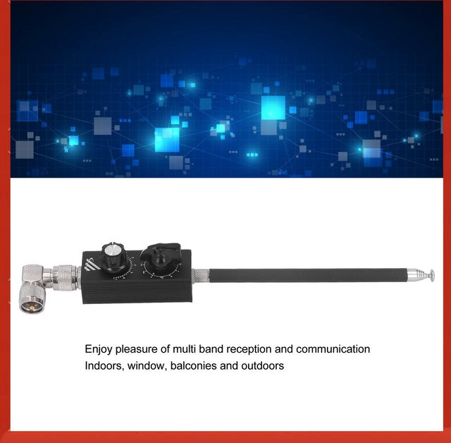 KKMOON Vollband-Tuned-Antenne QRP HF-Kurzwellenantenne für FM und Aviation UV in Schwarz - Bild 1