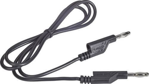VOLTCRAFT Messleitung mit 4mm Lamellenstecker in Schwarz, Länge: 1,00 m - Bild 1