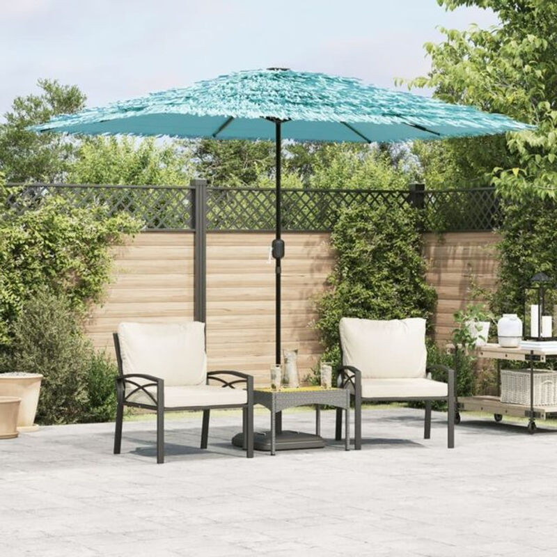 Vidaxl Sonnenschirm mit Stahlmast und Polyester Stoff in Blau, H x B x T: 250 x 300 x 200 cm - Bild 1