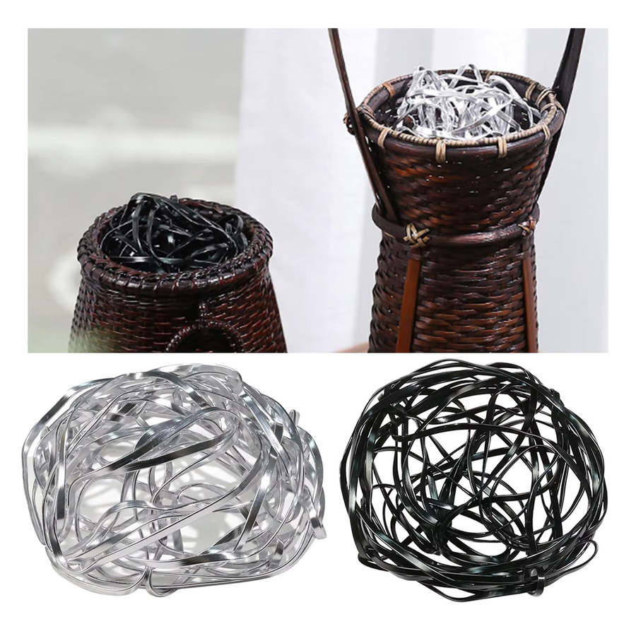 Homyl Ikebana Blumenarrangierer für die Tischplatte, drehbar und biegbar, Silber - Bild 3