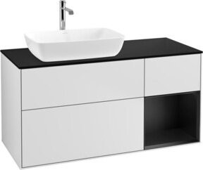 V&B Waschtischunterschrank Finion mit Wandbeleuchtung, Farbe: Weiß lackiert, Breite: 120 cm, Tiefe: 50,1 cm, Höhe: 50,1 cm - Bild 1
