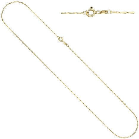 Colfem Halskette Haferkornkette, 585 Gelbgold, 45 cm, Unisex - Bild 1