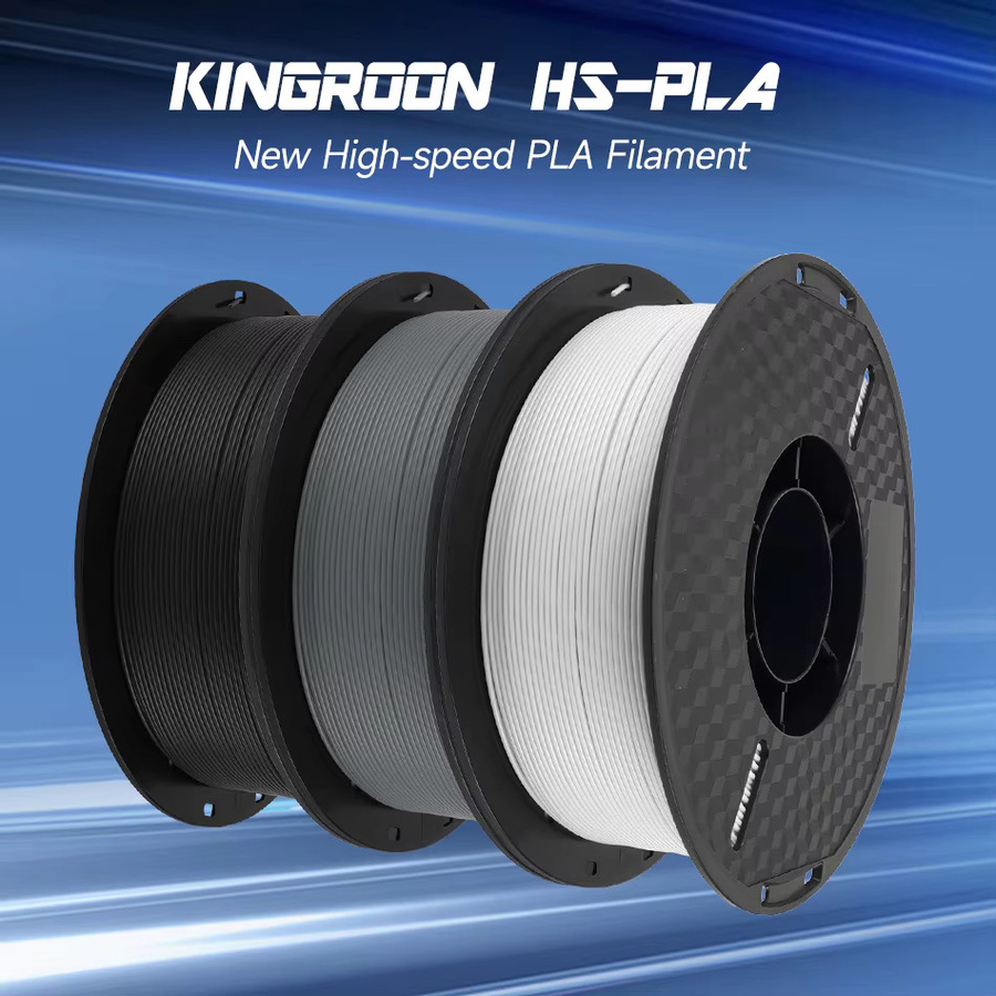 KINGROON Hochgeschwindigkeits-PLA-Filament für FDM-3D-Drucker, 1,75 mm, Mischfarbe (Multicolor/Weiß) - Bild 6