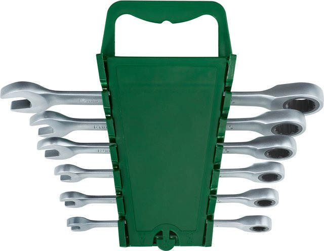 Parkside Gabel- und Ratschen-Ringschlüsselsatz aus Edelstahl, 6-teilig, gerade - Bild 1