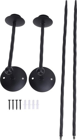 Wandkerzenhalter OutsideWorld aus Metall in Schwarz im europäischen Stil für Taper-Kerzen