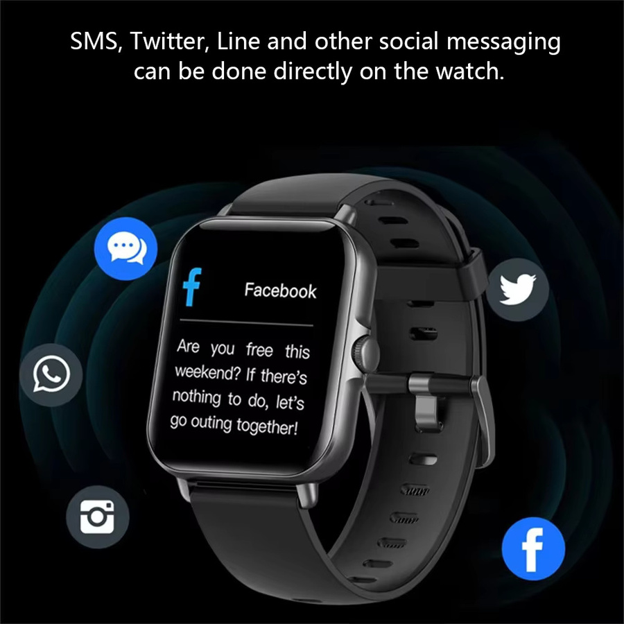 LAXASFIT Smartwatch mit Bluetooth-Anrufen und Musikwiedergabe, Digitale Fitness-Uhr für Männer und Frauen, kompatibel mit iOS und Android, in Schwarz oder Silber - Bild 6
