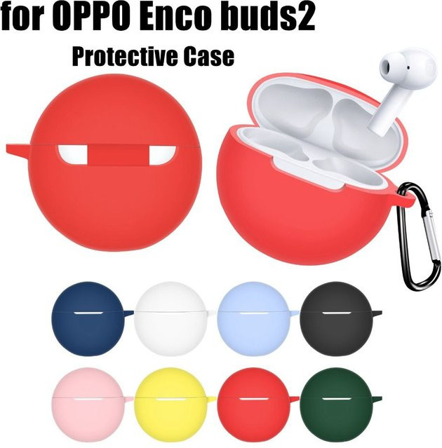 Staubdichte Silikon-Schutzhülle für OPPO Enco Buds2 in Gelb - Bild 1
