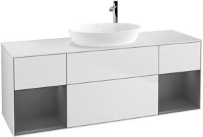 V&B Waschtischunterschrank Finion in Weiß Lack, Breite: 160 cm, Tiefe: 50,1 cm - Bild 1