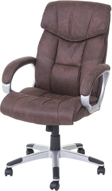 Proregal Chefsessel Bürostuhl in Vintage Braun mit Wildleder-Optik, H x B x T: 120 x 73 x 78 cm, Sitzhöhe: 48 cm - Bild 1